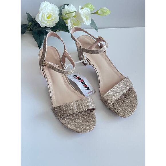 Women's Open Toe Ankle Strap Low Block Chunky Heels Sandals Size 11 - Picture 3 of 11